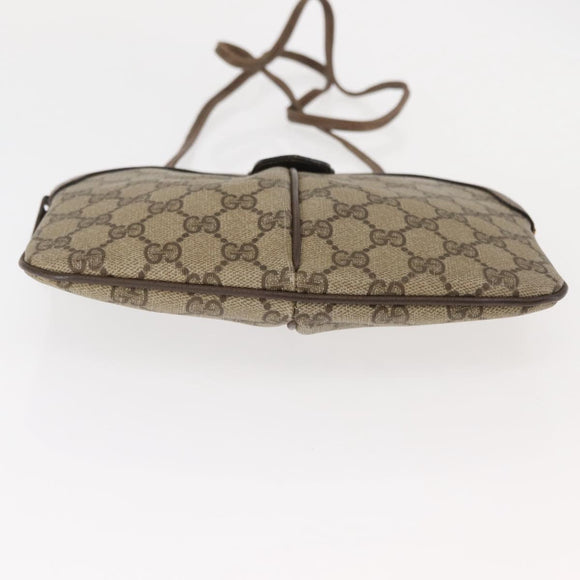 GUCCI GG Supreme Web Sherry Line Bag PVC Beige Gold 904 02 047 Auth 146714