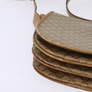 CELINE Macadam Canvas Shoulder Bag PVC Beige Gold Auth 146716-8