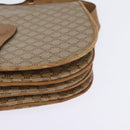 CELINE Macadam Canvas Shoulder Bag PVC Beige Gold Auth 146716-15