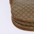 CELINE Macadam Canvas Shoulder Bag PVC Beige Gold Auth 146716-16