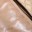 CELINE Macadam Canvas Shoulder Bag PVC Beige Gold Auth 146716-10