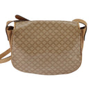 CELINE Macadam Canvas Shoulder Bag PVC Beige Gold Auth 146716-2