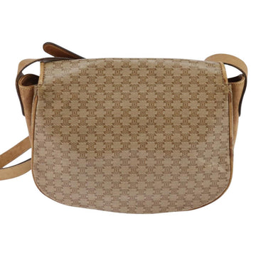 CELINE Macadam Canvas Shoulder Bag PVC Beige Gold Auth 146716 - 0