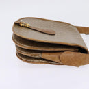 CELINE Macadam Canvas Shoulder Bag PVC Beige Gold Auth 146716-4