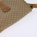 CELINE Macadam Canvas Shoulder Bag PVC Beige Gold Auth 146716-6