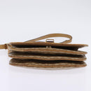 CELINE Macadam Canvas Shoulder Bag PVC Beige Gold Auth 146716-5