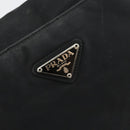 PRADA Tote Bag Nylon Black Silver Auth 146718-17