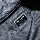 PRADA Tote Bag Nylon Black Silver Auth 146718-18