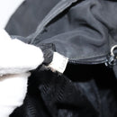 PRADA Tote Bag Nylon Black Silver Auth 146718-12
