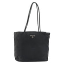 PRADA Tote Bag Nylon Black Silver Auth 146718-13