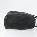 PRADA Tote Bag Nylon Black Silver Auth 146718-3