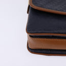 BALENCIAGA Shoulder Bag PVC Navy Gold Auth 146719-9