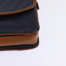 BALENCIAGA Shoulder Bag PVC Navy Gold Auth 146719-14