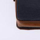 BALENCIAGA Shoulder Bag PVC Navy Gold Auth 146719-15