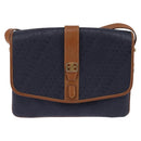 BALENCIAGA Shoulder Bag PVC Navy Gold Auth 146719-13