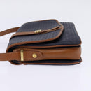 BALENCIAGA Shoulder Bag PVC Navy Gold Auth 146719-3