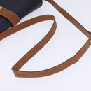 BALENCIAGA Shoulder Bag PVC Navy Gold Auth 146719-7