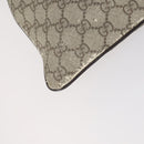 GUCCI GG Supreme Shoulder Bag PVC Beige Silver 141626 Auth 146723-15