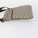 GUCCI GG Supreme Shoulder Bag PVC Beige Silver 141626 Auth 146723-4