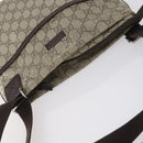 GUCCI GG Supreme Shoulder Bag PVC Beige Silver 141626 Auth 146723-6