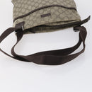 GUCCI GG Supreme Shoulder Bag PVC Beige Silver 141626 Auth 146723-7