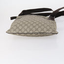GUCCI GG Supreme Shoulder Bag PVC Beige Silver 141626 Auth 146723-5