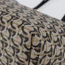 Salvatore Ferragamo Gancini Tote Bag PVC Leather Beige Auth 146724V-9