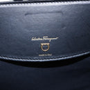 Salvatore Ferragamo Gancini Tote Bag PVC Leather Beige Auth 146724V-10