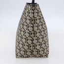 Salvatore Ferragamo Gancini Tote Bag PVC Leather Beige Auth 146724V-4