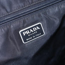 PRADA Hand Bag Nylon plastic Black Silver Auth 146727-20