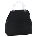 PRADA Hand Bag Nylon plastic Black Silver Auth 146727-1