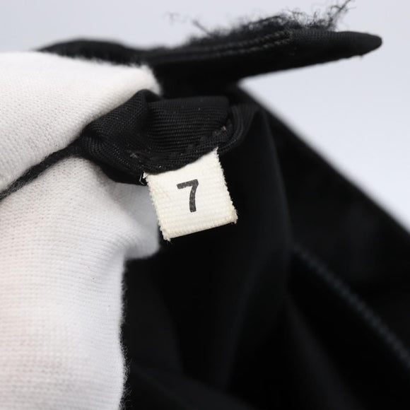 PRADA Hand Bag Nylon plastic Black Silver Auth 146727