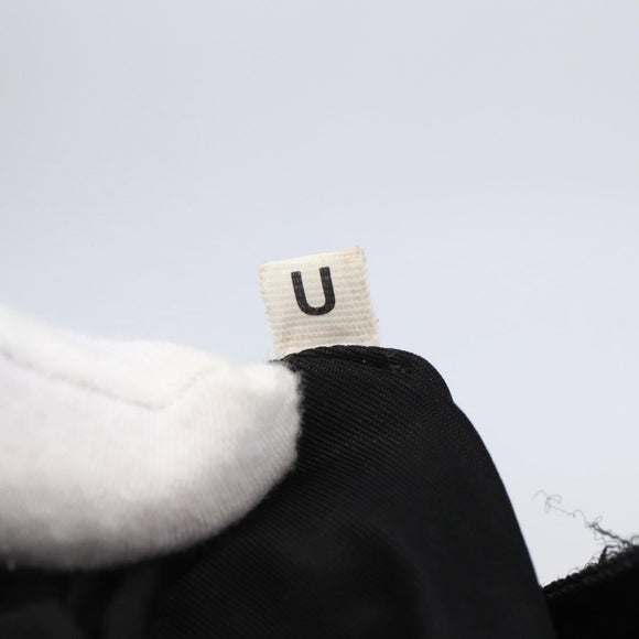 PRADA Hand Bag Nylon plastic Black Silver Auth 146727