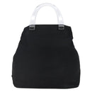 PRADA Hand Bag Nylon plastic Black Silver Auth 146727-13