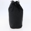 PRADA Hand Bag Nylon plastic Black Silver Auth 146727-4