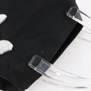 PRADA Hand Bag Nylon plastic Black Silver Auth 146727-6