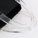 PRADA Hand Bag Nylon plastic Black Silver Auth 146727-7