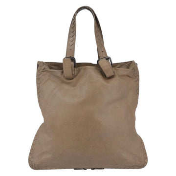 BOTTEGA VENETA INTRECCIATO Tote Bag Leather Beige Auth 146728 - 0