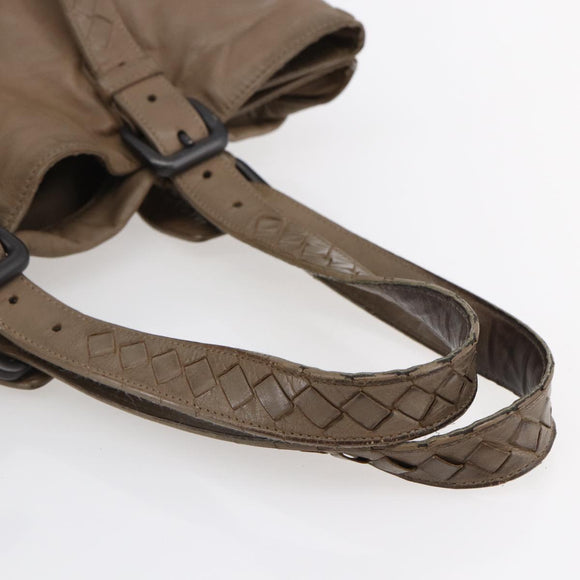 BOTTEGA VENETA INTRECCIATO Tote Bag Leather Beige Auth 146728