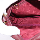 CARTIER Must Line Shoulder Bag Leather Bordeaux Gold Auth 146729-18