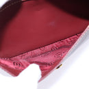 CARTIER Must Line Shoulder Bag Leather Bordeaux Gold Auth 146729-12