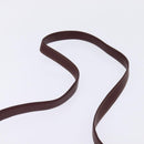 CARTIER Must Line Shoulder Bag Leather Bordeaux Gold Auth 146729-8