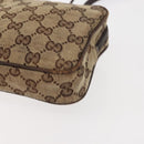 GUCCI GG Canvas Shoulder Bag Beige Silver 120975 Auth 146735-15