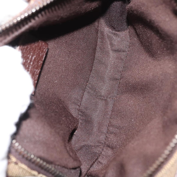 GUCCI GG Canvas Shoulder Bag Beige Silver 120975 Auth 146735