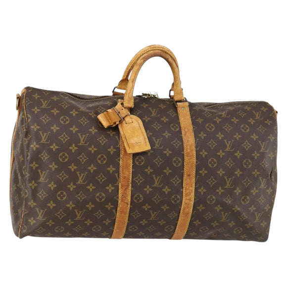 LOUIS VUITTON Monogram Keepall Bandouliere 55 Boston Bag M41414 LV Auth 146741