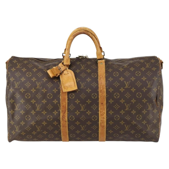 LOUIS VUITTON Monogram Keepall Bandouliere 55 Boston Bag M41414 LV Auth 146741