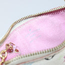 LOUIS VUITTON Multicolor Pochette ClesNM Coin Purse White M93734 LV Auth 146748-10