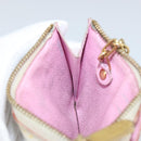 LOUIS VUITTON Multicolor Pochette ClesNM Coin Purse White M93734 LV Auth 146748-18
