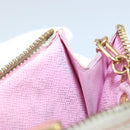 LOUIS VUITTON Multicolor Pochette ClesNM Coin Purse White M93734 LV Auth 146748-12