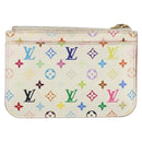 LOUIS VUITTON Multicolor Pochette ClesNM Coin Purse White M93734 LV Auth 146748-2